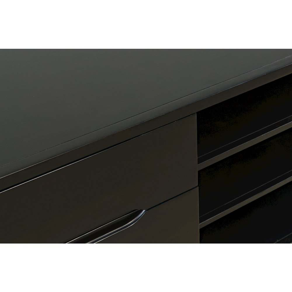 Mid-Century Modern 64" Curved Media Console TV Stand
