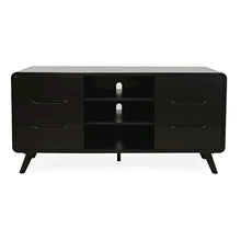 Mid-Century Modern 64" Curved Media Console TV Stand