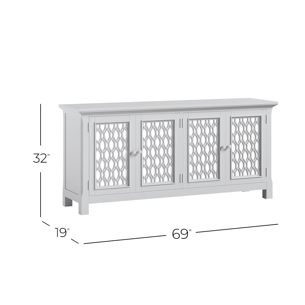 Isabella 69" Luxury Mirrored Sideboard Storage Cabinet