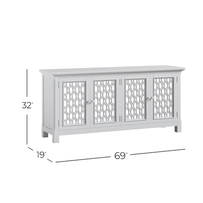 Isabella 69" Luxury Mirrored Sideboard Storage Cabinet
