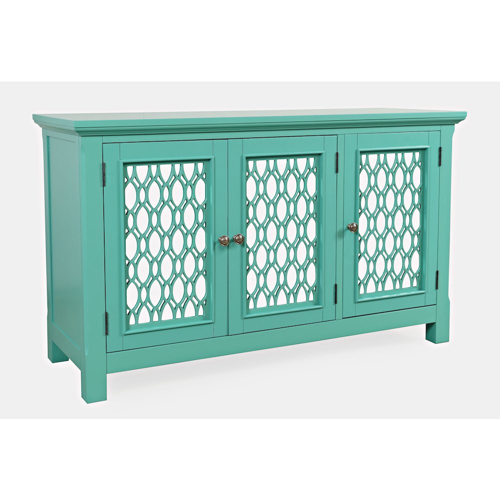 Isabella 54" Luxury Mirrored Accent Storage Cabinet