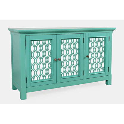 Isabella 54" Luxury Mirrored Accent Storage Cabinet