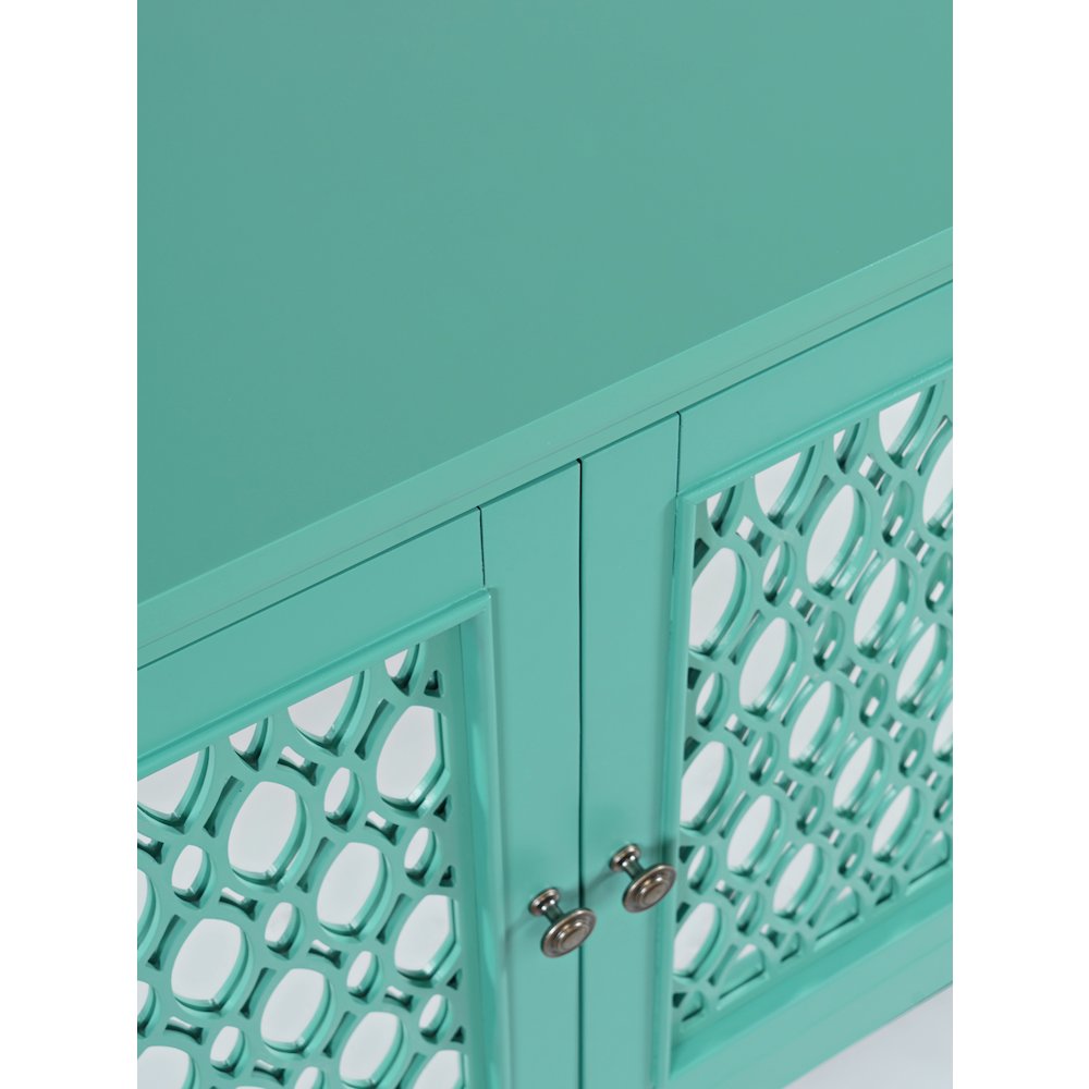 Isabella 54" Luxury Mirrored Accent Storage Cabinet