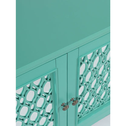 Isabella 54" Luxury Mirrored Accent Storage Cabinet