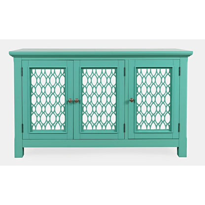 Isabella 54" Luxury Mirrored Accent Storage Cabinet