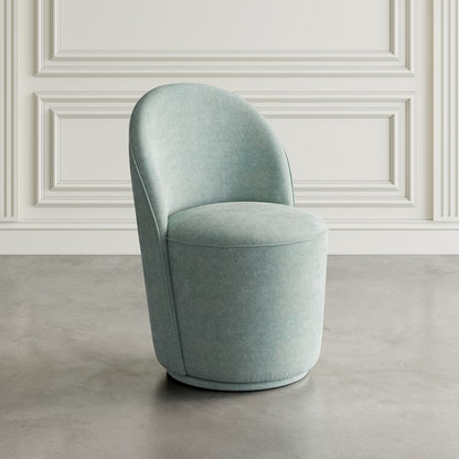 Landon Mid-Century Modern Upholstered Swivel Dining Chair (Set of 2)
