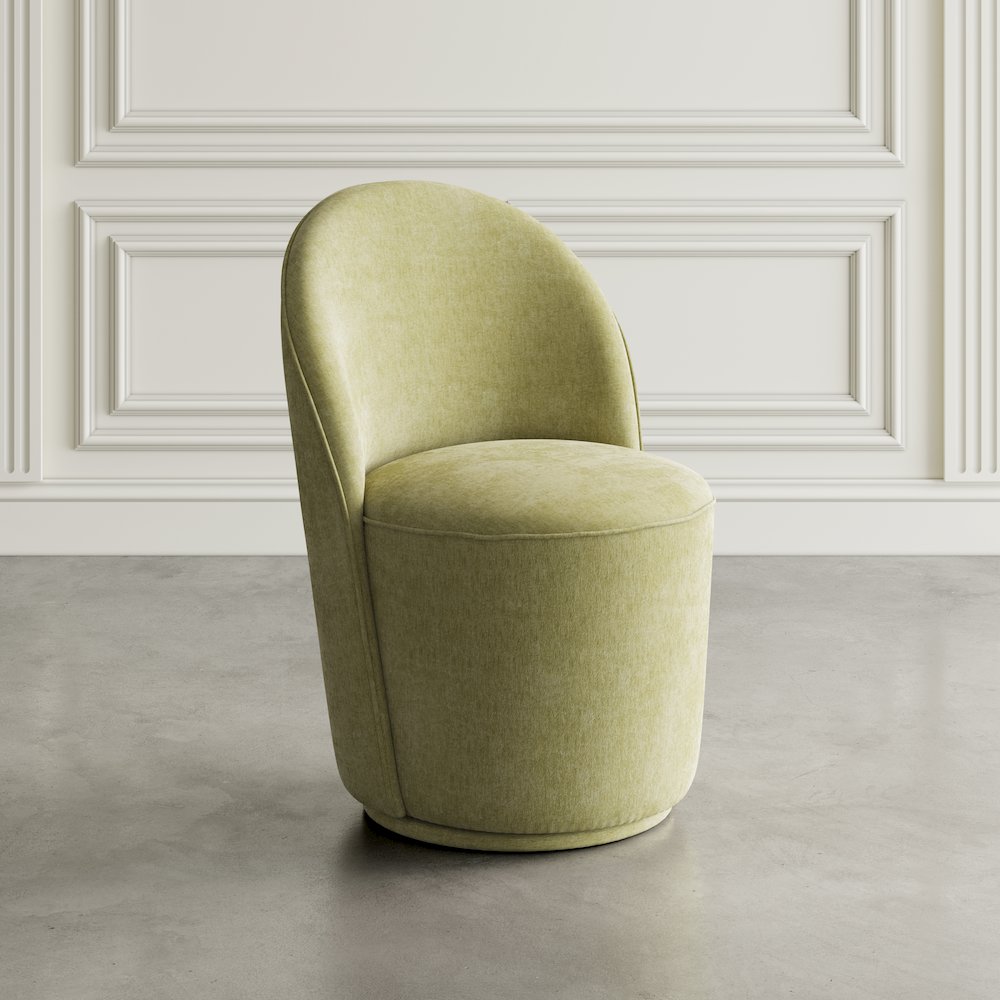 Landon Mid-Century Modern Upholstered Swivel Dining Chair (Set of 2)