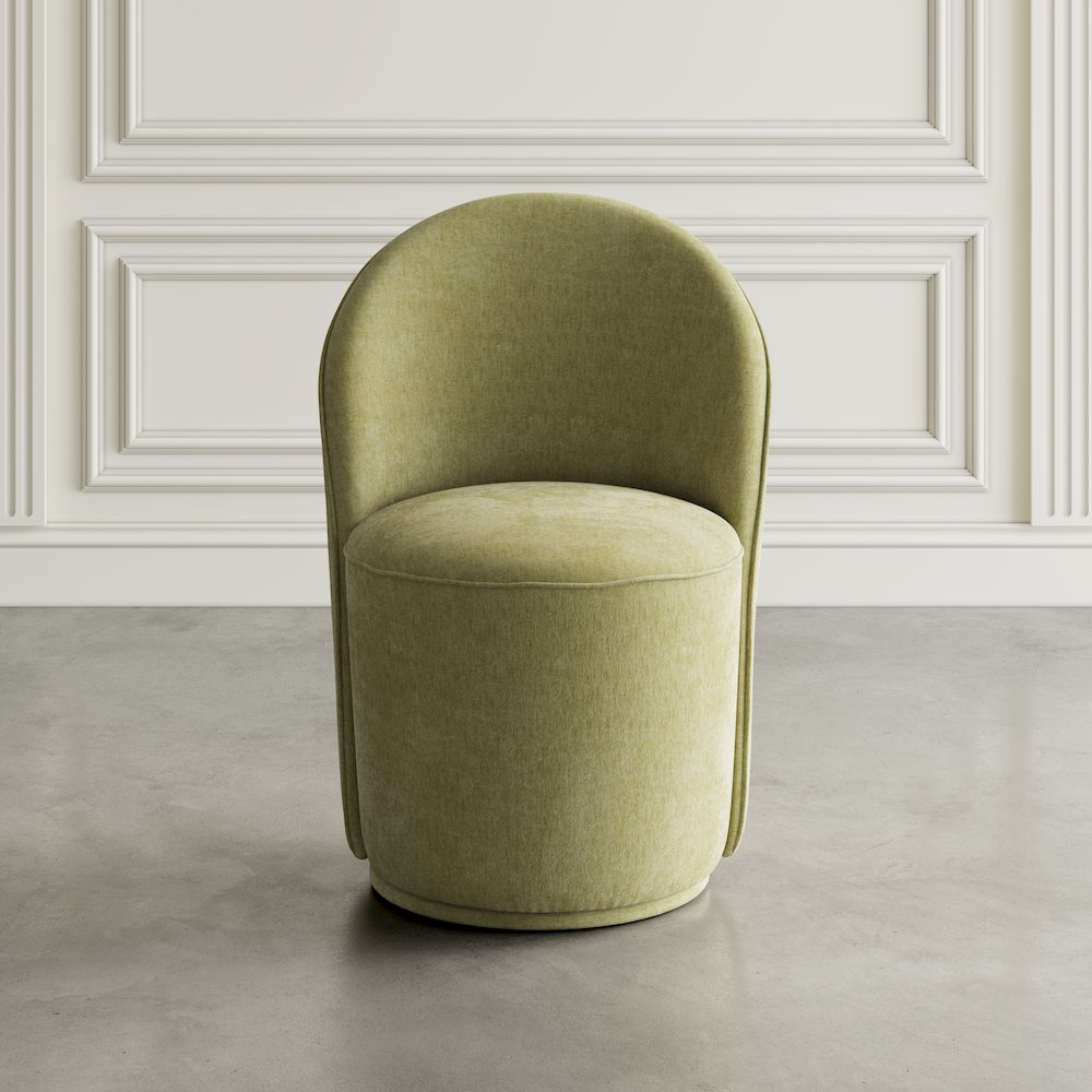 Landon Mid-Century Modern Upholstered Swivel Dining Chair (Set of 2)