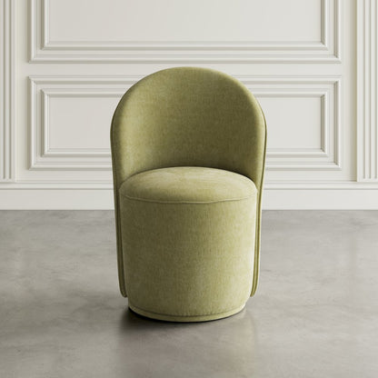 Landon Mid-Century Modern Upholstered Swivel Dining Chair (Set of 2)