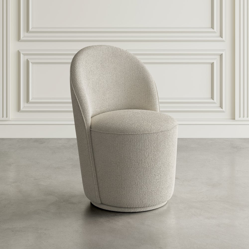 Landon Mid-Century Modern Upholstered Swivel Dining Chair (Set of 2)