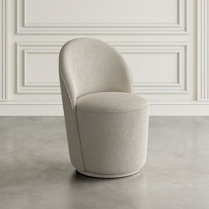 Landon Mid-Century Modern Upholstered Swivel Dining Chair (Set of 2)