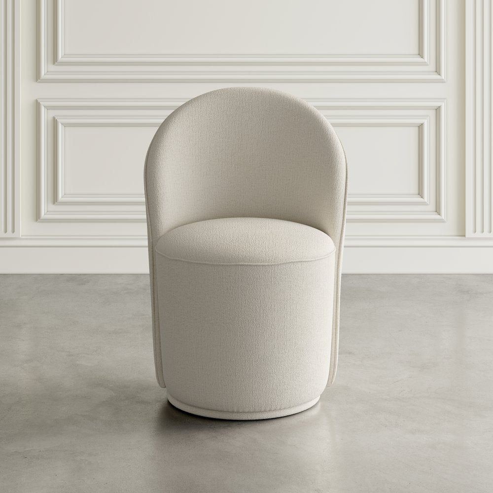 Landon Mid-Century Modern Upholstered Swivel Dining Chair (Set of 2)