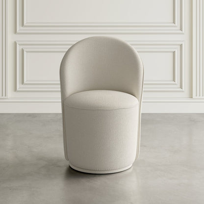 Landon Mid-Century Modern Upholstered Swivel Dining Chair (Set of 2)