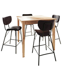 Colby Five Piece Square Solid Wood Counter Height Dining Set