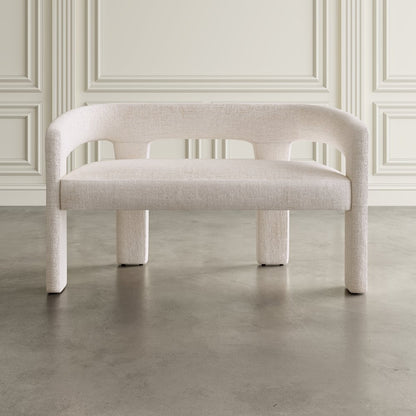 Gwen Modern Luxury Jacquard Fabric Upholstered Sculpture Bench
