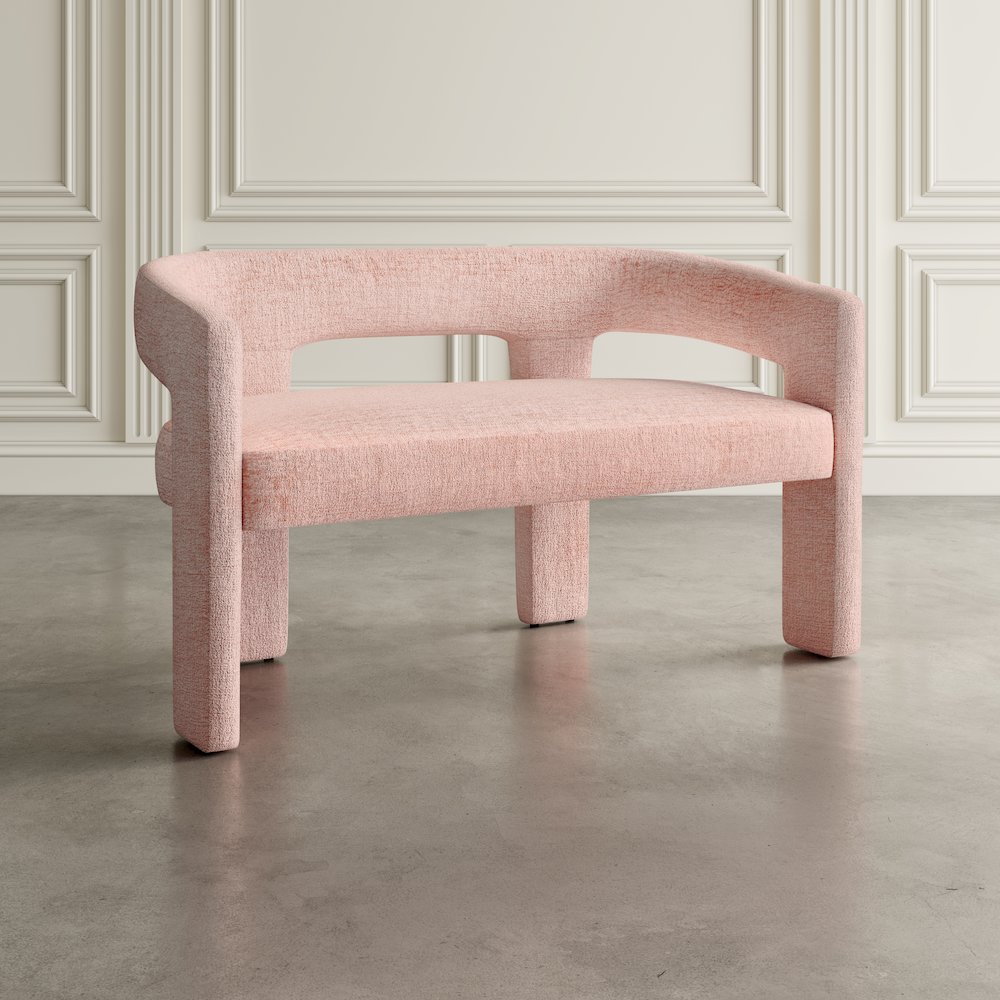 Gwen Modern Luxury Jacquard Fabric Upholstered Sculpture Bench
