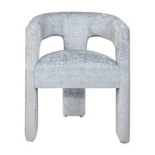 Jacquard Fabric Sculpted Armchair, Modern Accent Chair for Living Room, Blue