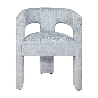 Jacquard Fabric Sculpted Armchair, Modern Accent Chair for Living Room, Blue