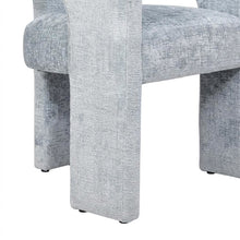Jacquard Fabric Sculpted Armchair, Modern Accent Chair for Living Room, Blue
