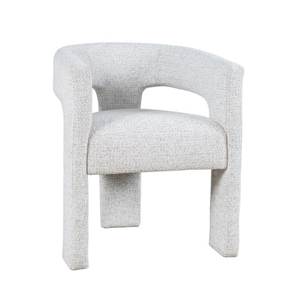 Hayden Modern Three Leg Sculpture Dining Armchair with Performance Fabric