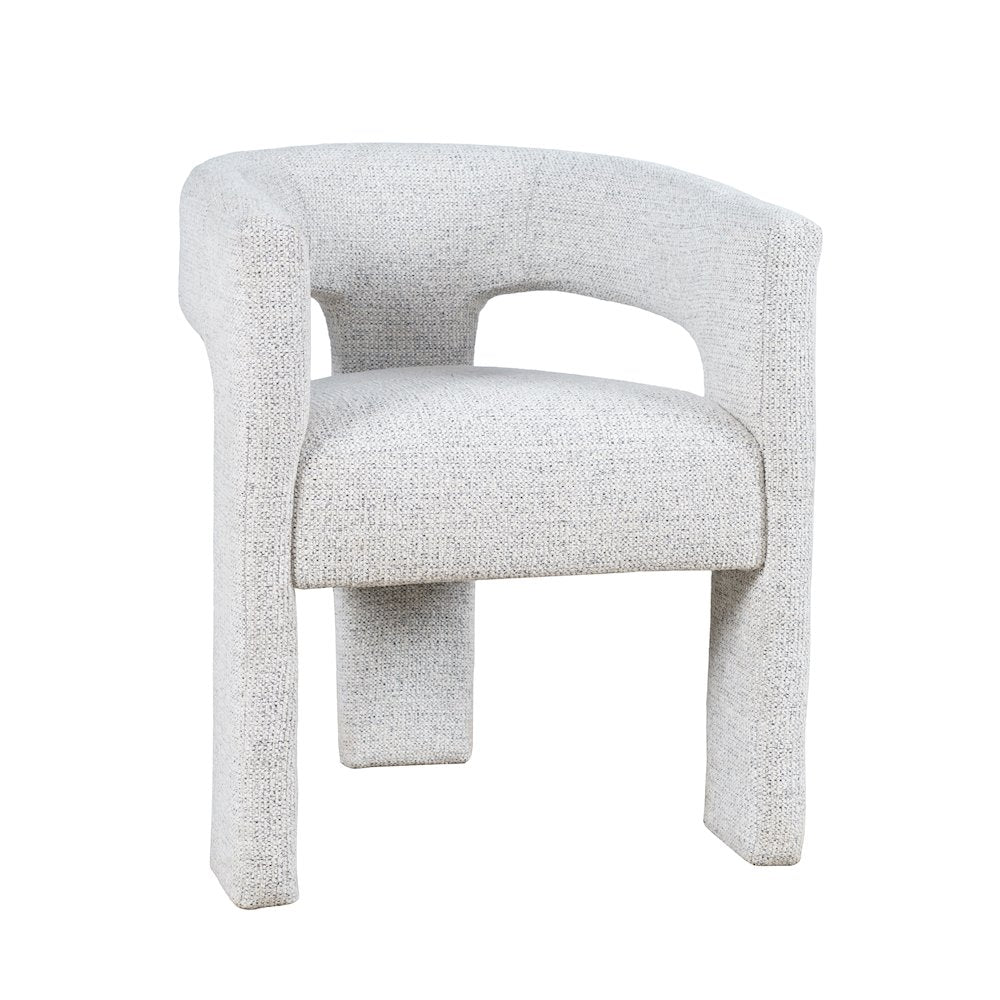 Hayden Modern Three Leg Sculpture Dining Armchair with Performance Fabric