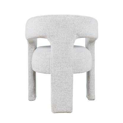Hayden Modern Three Leg Sculpture Dining Armchair with Performance Fabric