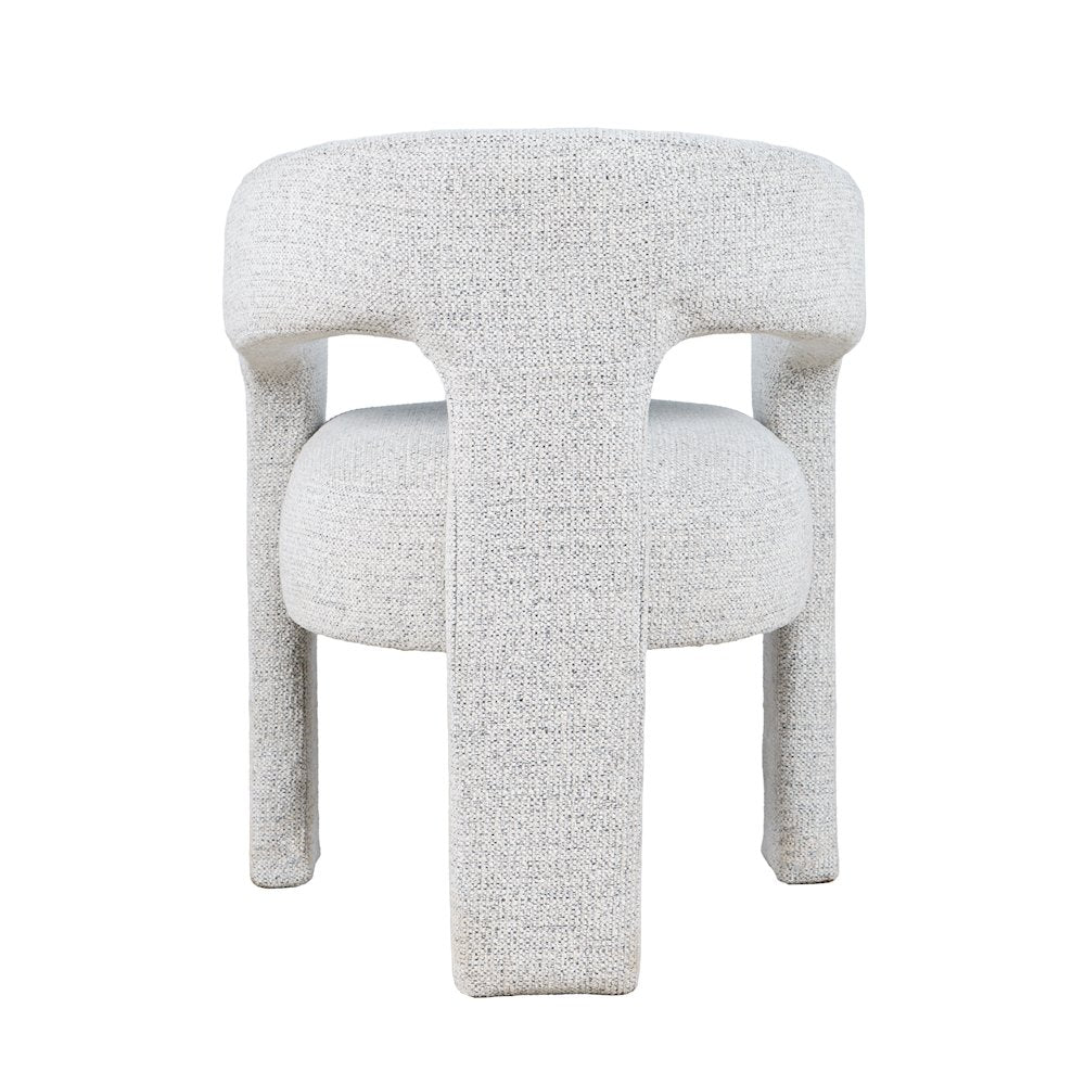Hayden Modern Three Leg Sculpture Dining Armchair with Performance Fabric