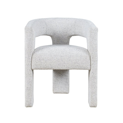 Hayden Modern Three Leg Sculpture Dining Armchair with Performance Fabric