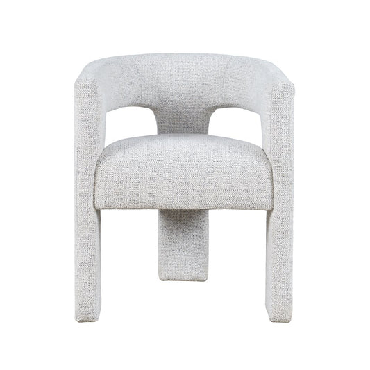 Hayden Modern Three Leg Sculpture Dining Armchair with Performance Fabric
