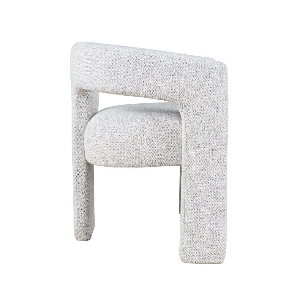 Hayden Modern Three Leg Sculpture Dining Armchair with Performance Fabric