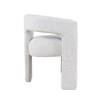Hayden Modern Three Leg Sculpture Dining Armchair with Performance Fabric