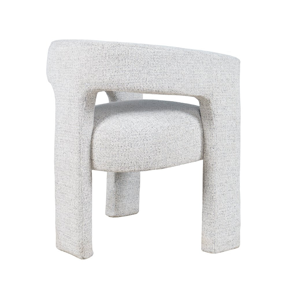 Hayden Modern Three Leg Sculpture Dining Armchair with Performance Fabric
