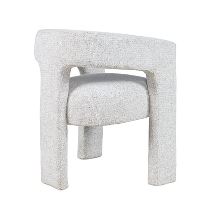 Hayden Modern Three Leg Sculpture Dining Armchair with Performance Fabric