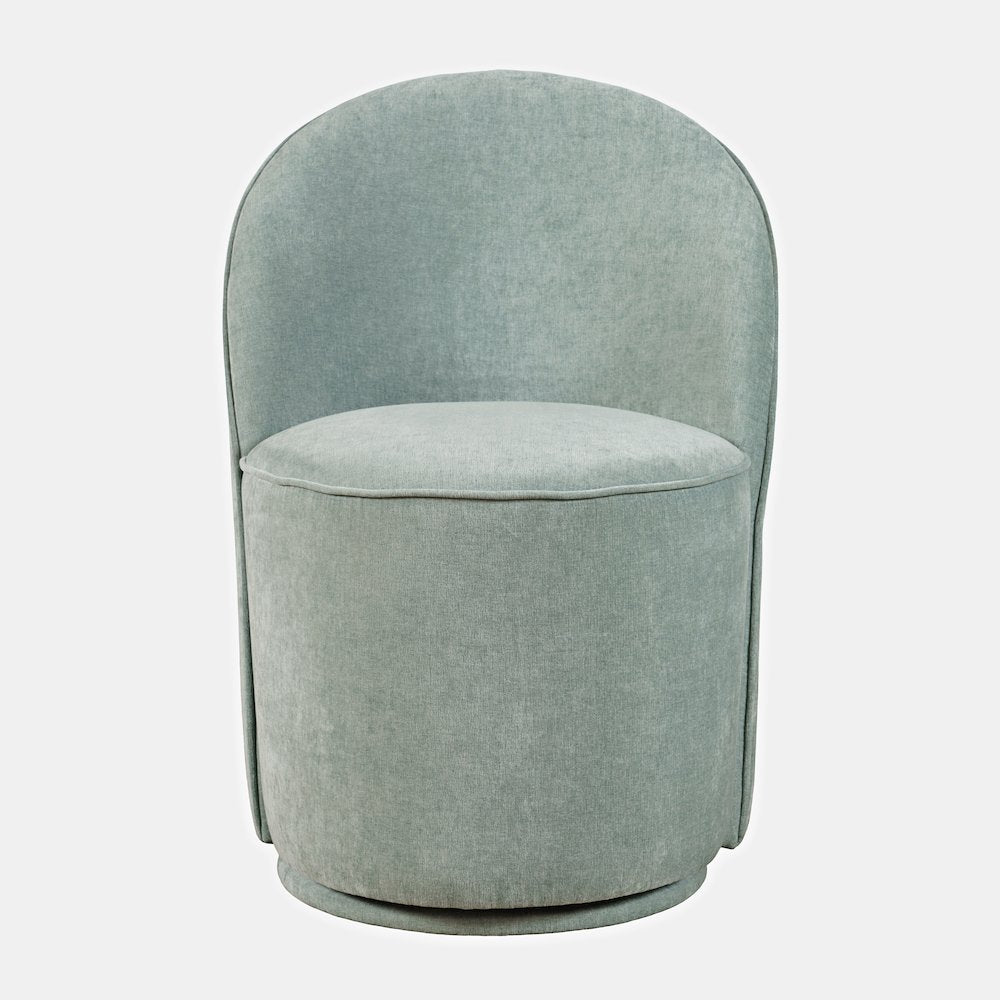 Landon Mid-Century Modern Upholstered Swivel Dining Chair (Set of 2)