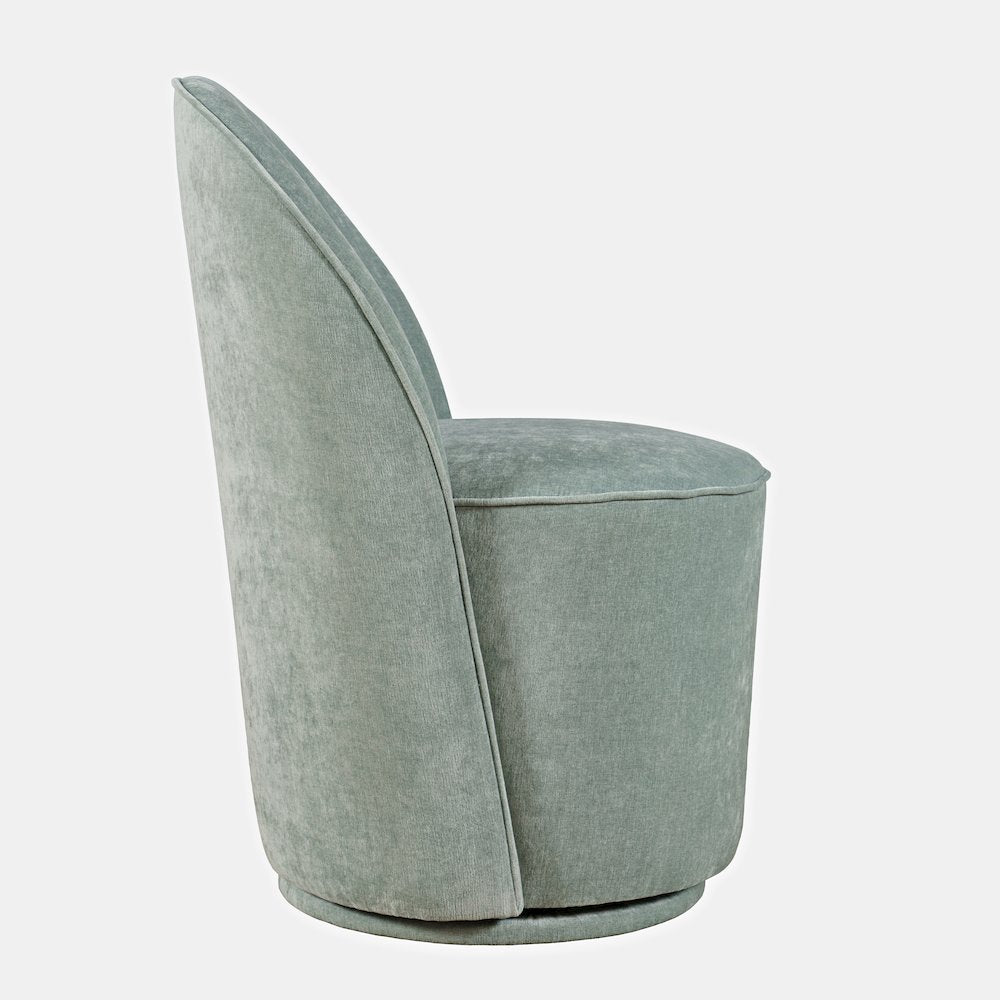 Landon Mid-Century Modern Upholstered Swivel Dining Chair (Set of 2)