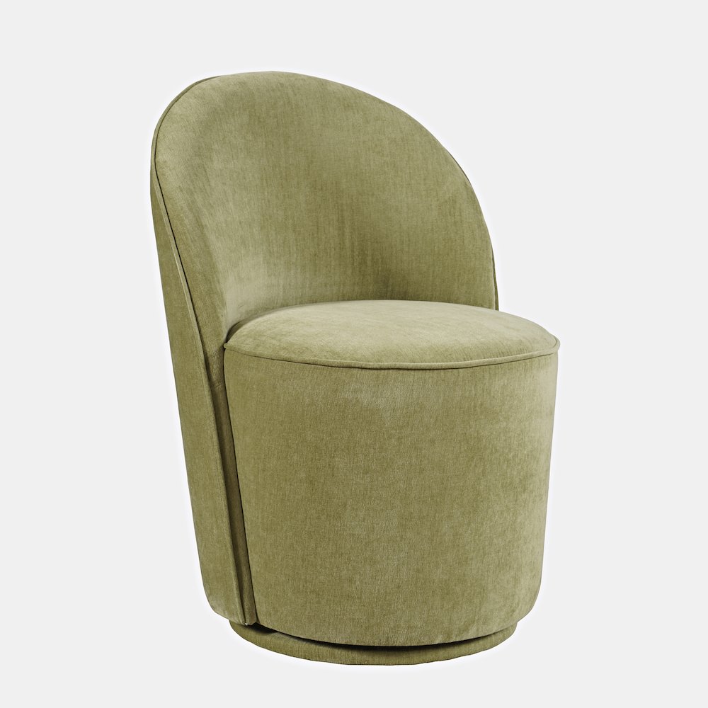 Landon Mid-Century Modern Upholstered Swivel Dining Chair (Set of 2)