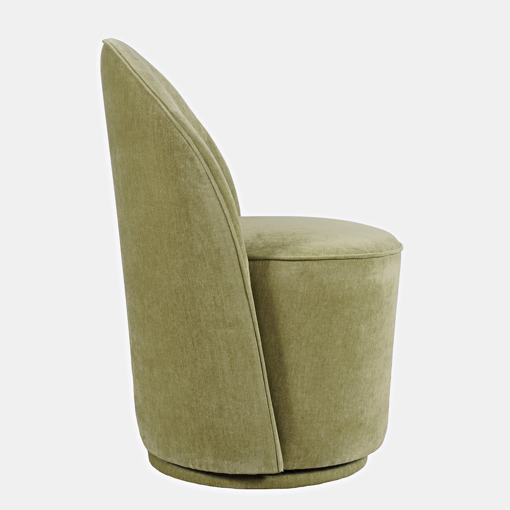 Landon Mid-Century Modern Upholstered Swivel Dining Chair (Set of 2)