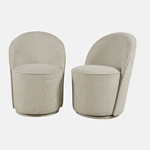 Landon Mid-Century Modern Upholstered Swivel Dining Chair (Set of 2)
