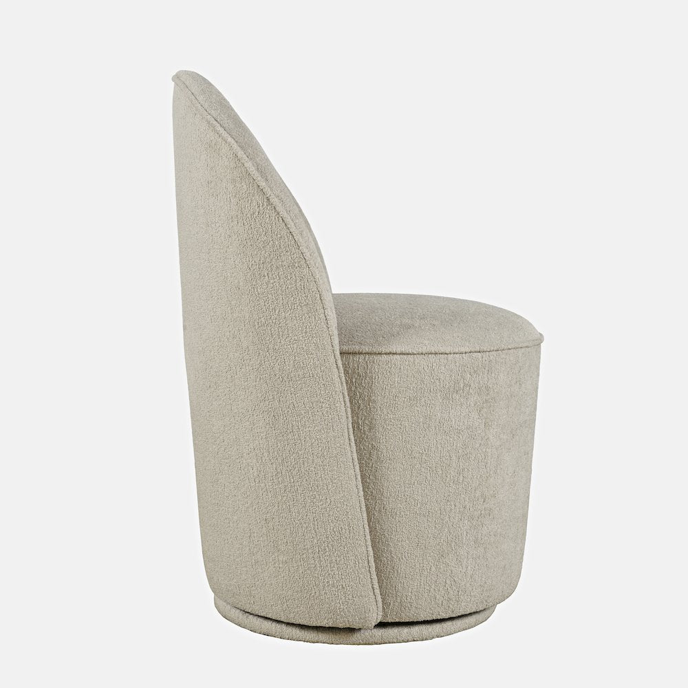 Landon Mid-Century Modern Upholstered Swivel Dining Chair (Set of 2)