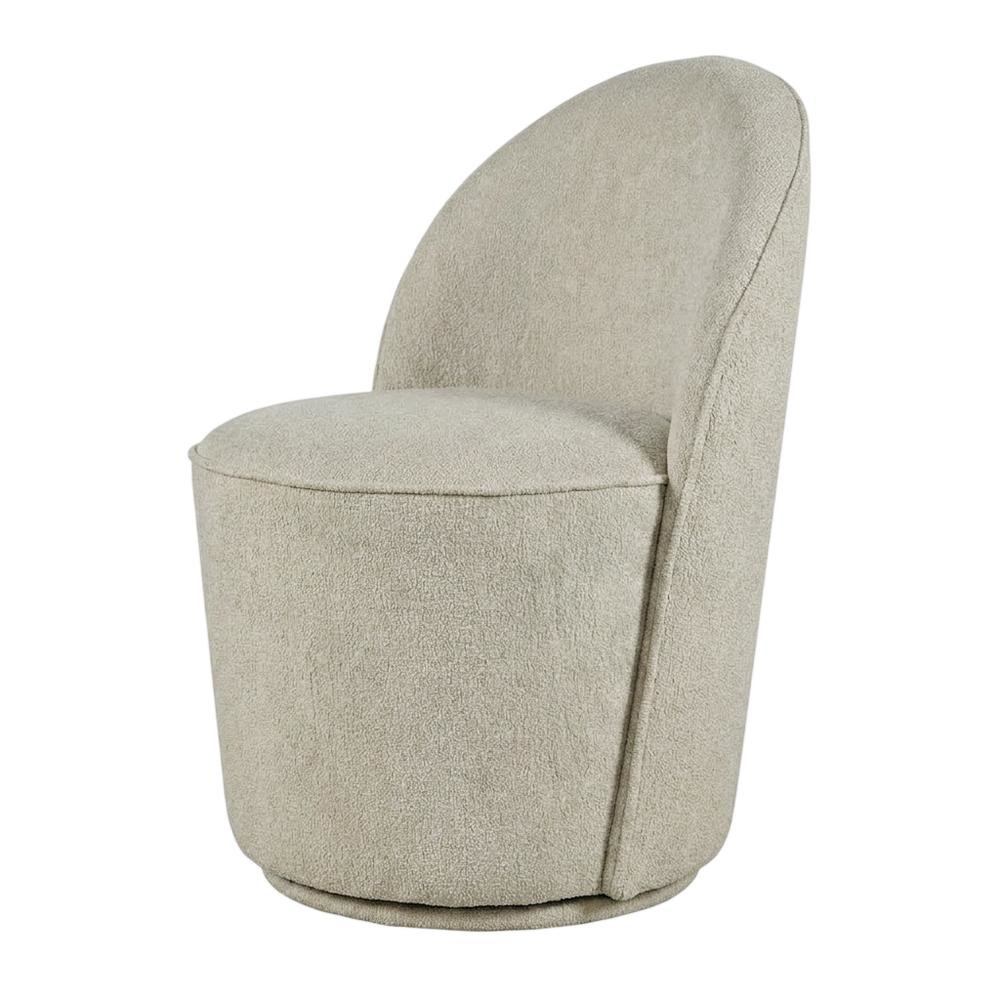 Mid-Century Modern Upholstered Swivel Dining Chair, Gray, Set of 2