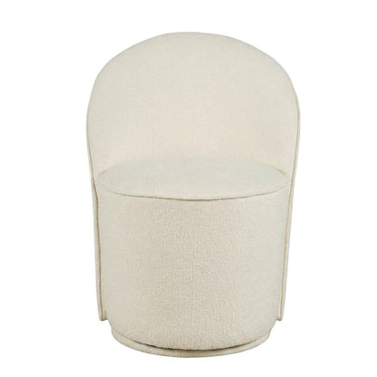 Mid-Century Modern Upholstered Swivel Dining Chair, Natural, Set of 2
