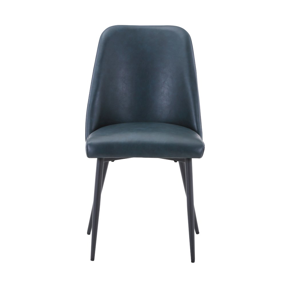 Maddox Mid-Century Modern Faux Leather Upholstered Dining Chair (Set of 2)
