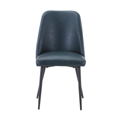 Maddox Mid-Century Modern Faux Leather Upholstered Dining Chair (Set of 2)