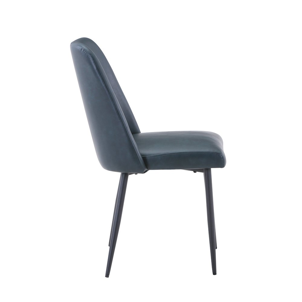 Maddox Mid-Century Modern Faux Leather Upholstered Dining Chair (Set of 2)