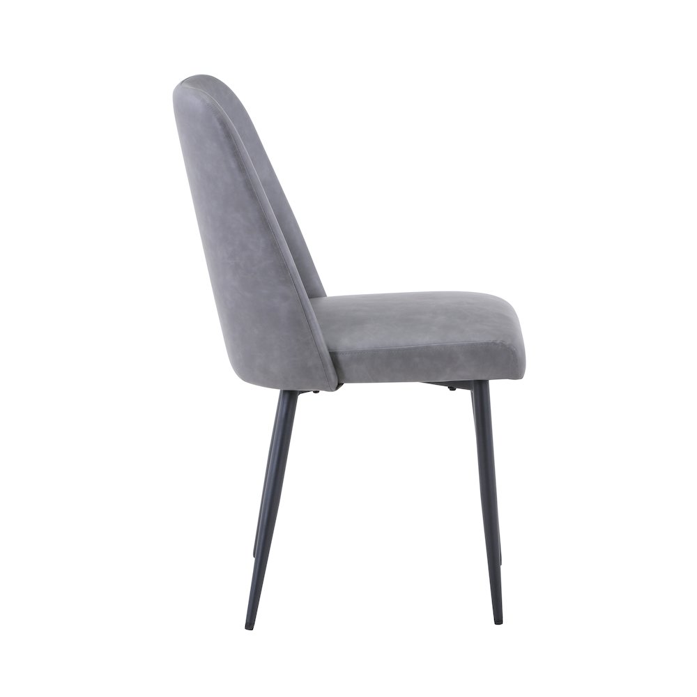 Maddox Mid-Century Modern Faux Leather Upholstered Dining Chair (Set of 2)