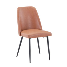 Maddox Mid-Century Modern Faux Leather Upholstered Dining Chair (Set of 2)