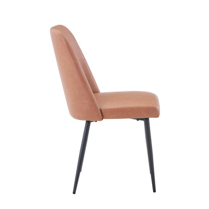 Maddox Mid-Century Modern Faux Leather Upholstered Dining Chair (Set of 2)