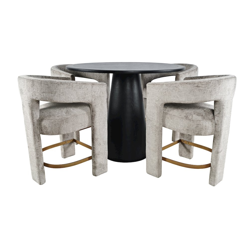 Luxury Mid-Century Modern Five Piece Counter Height Dining Set