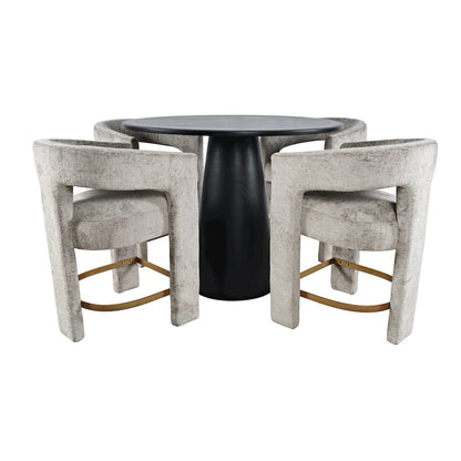 Luxury Mid-Century Modern Five Piece Counter Height Dining Set