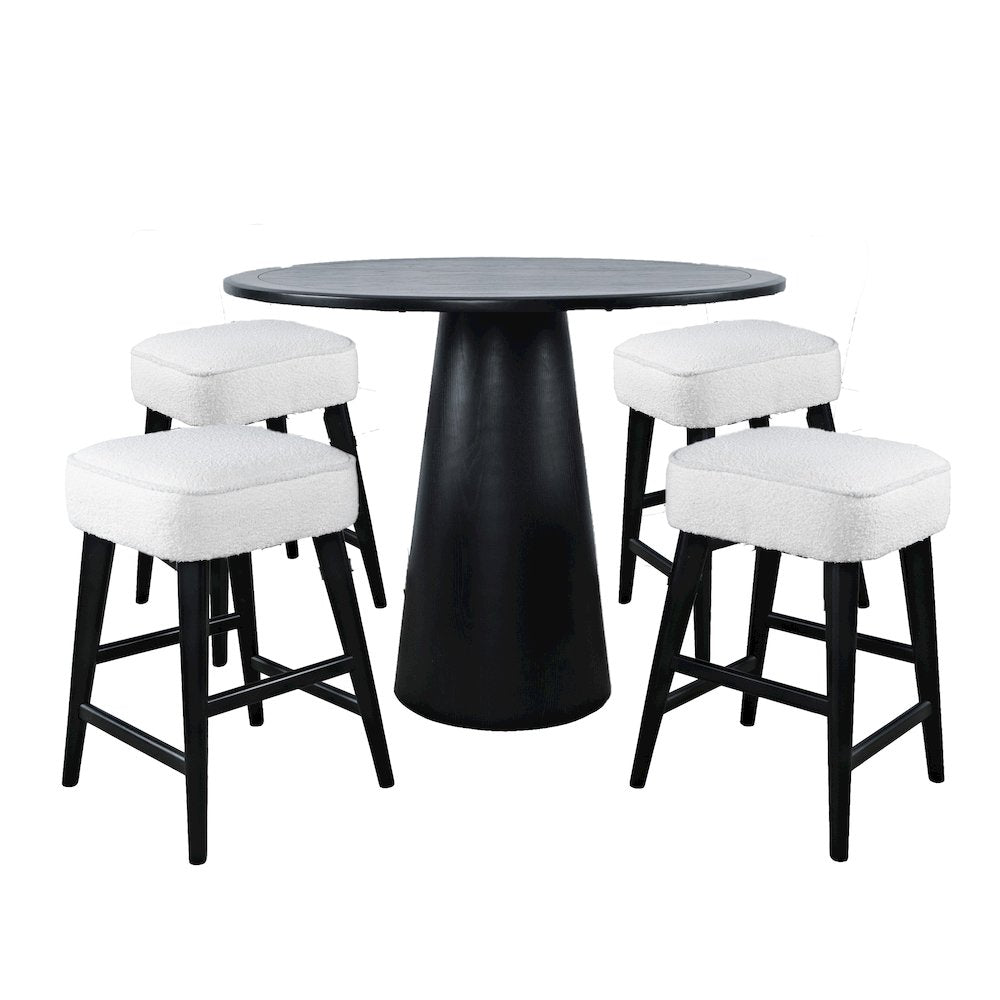 Mid-Century Modern Five Piece Counter Height Dining Set